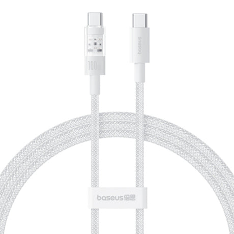 Cablu Date si Incarcare USB-C - USB-C Baseus Gem, 100W, 2m, Alb P10373000211-01