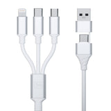 Cablu Incarcare USB-A / USB-C - Lightning / microUSB / USB-C 3MK Hyper, 12W, 1.5m