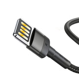 Cablu Date si Incarcare USB-A - Lightning Baseus Cafule, 18W, 2m, Gri CALKLF-HG1