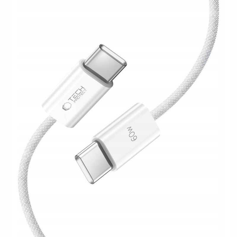 Cablu Date si Incarcare USB-C - USB-C Tech-Protect Ultraboost Classic, 60W, 1m