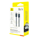 Cablu Date si Incarcare USB-C - USB-C Baseus Dynamic 4 Series, 100W, 1m, Negru P10381400121-00