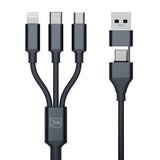 Cablu Incarcare USB-A / USB-C - Lightning / microUSB / USB-C 3MK Hyper, 12W, 1.5m