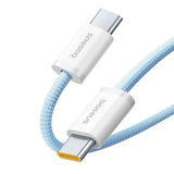Cablu Date si Incarcare USB-C - USB-C Baseus Dynamic 4 Series, 100W, 1m, Albastru P10381400311-00