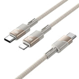 Cablu Date si Incarcare USB-C - Lightning / USB-C HOCO U139 2in1, 100W, 1.2m