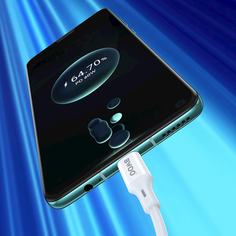 Cablu Date si Incarcare USB-C - USB-C BWOO X282, 60W, 1m