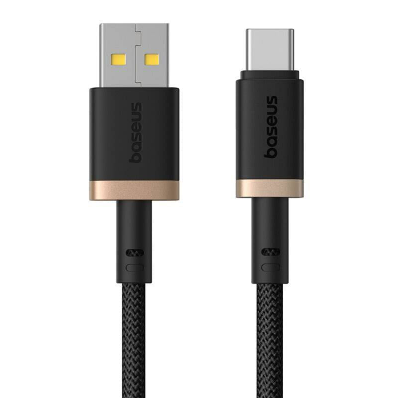 Cablu Date si Incarcare USB-A - USB-C Baseus Dura Series, 60W, 2m, Auriu P10377802U01-02