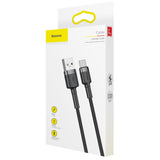 Cablu Date si Incarcare USB-A - USB-C Baseus Cafule, 18W, 1m, Gri CATKLF-BG1