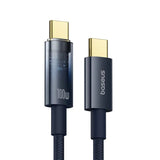 Cablu Date si Incarcare USB-C - USB-C Baseus Explorer, 100W, 1m, Bleumarin P10319704321-00