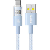 Cablu Date si Incarcare USB-A - USB-C Baseus Display 2, 100W, 1m, Albastru P10382701311-00
