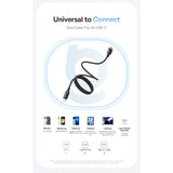 Cablu Date si Incarcare USB-C - USB-C Baseus PicoGo, 240W, 1m, Alb P10376800211-00