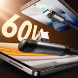 Cablu Date si Incarcare USB-C - USB-C Joyroom S-A56 EnjoyX Angled, 60W, 1.2m