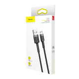 Cablu Date si Incarcare USB-A - microUSB Baseus Cafule, 18W, 1m, Gri CAMKLF-BG1