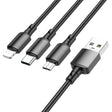 Cablu Incarcare USB-A - Lightning / microUSB / USB-C Borofone BX72, 18W, 1m