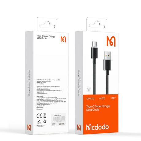 Cablu Date si Incarcare USB-A - USB-C McDodo CA-3650, 100W, 1.2m