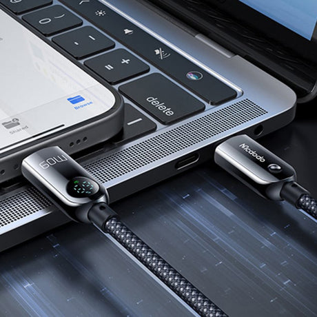 Cablu Date si Incarcare USB-C - USB-C McDodo CA-4780 Display, 60W, 1.2m