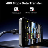 Cablu Date si Incarcare USB-C - USB-C UGREEN L524, 60W, 1m