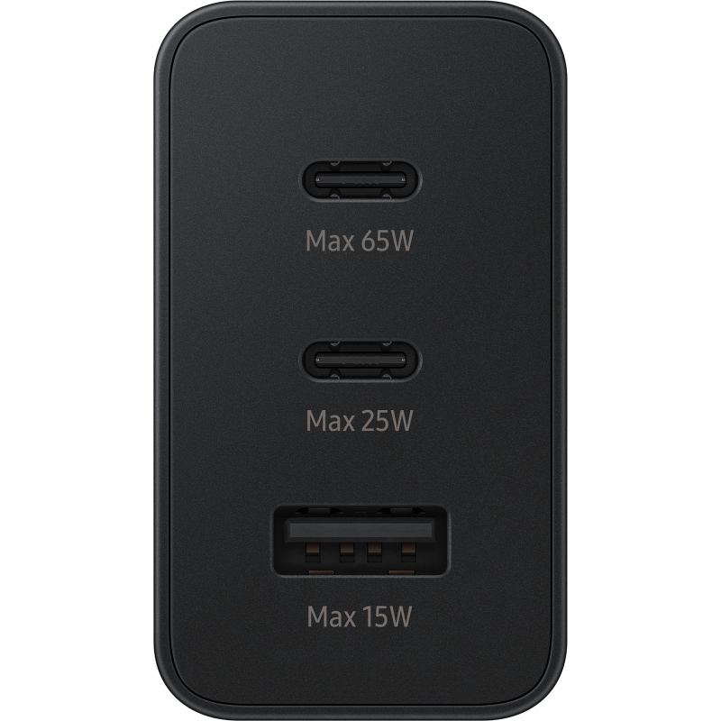 Incarcator Retea Samsung Trio, 65W, 3.5A, 1 x USB-A - 2 x USB-C, Negru EP-T6530NBEGEU