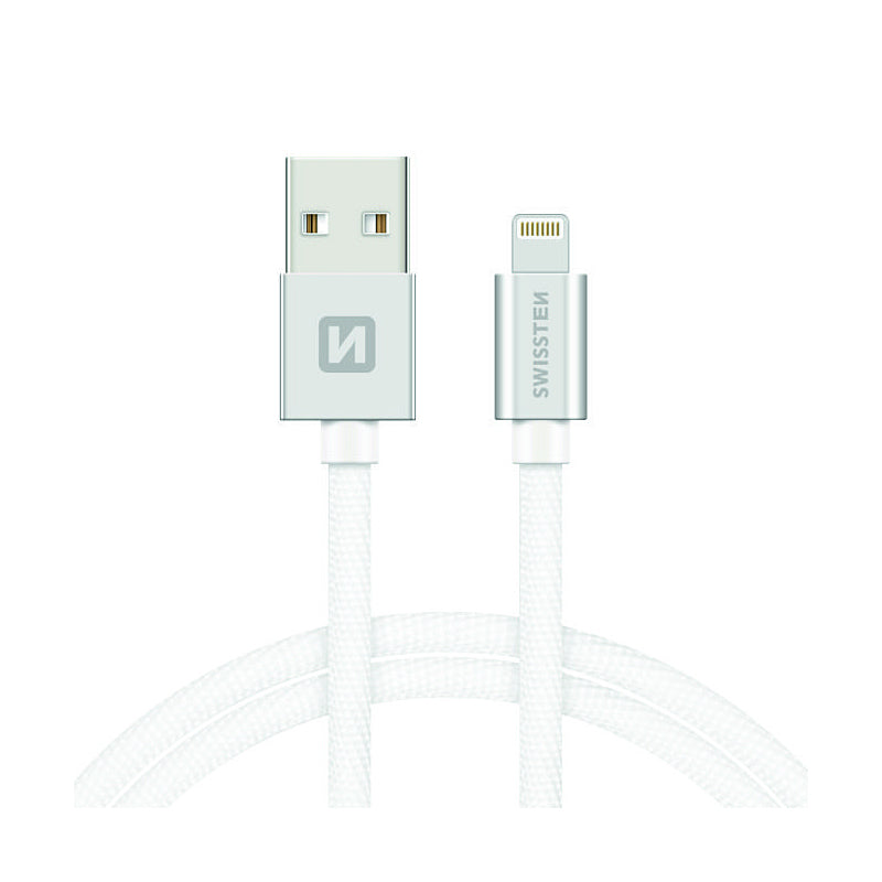 Cablu Date si Incarcare USB-A - Lightning Swissten, 18W, 1.2m, Argintiu 71524203