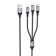 Cablu Incarcare USB-A - Lightning / microUSB / USB-C HOCO X102, 18W, 1m