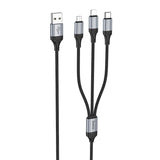 Cablu Incarcare USB-A - Lightning / microUSB / USB-C HOCO X102, 18W, 1m