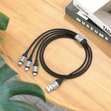 Cablu Incarcare USB-A - Lightning / microUSB / USB-C HOCO X102, 18W, 1m