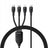 Cablu Incarcare USB-C - Lightning / 2 x USB-C Baseus Flash Series III 3in1, 100W, 1.5m, Negru P10377502111-00