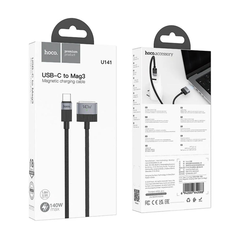 Cablu Incarcare USB-C - MagSafe 3 HOCO U141, 140W, 1.8m
