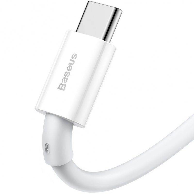 Cablu Date si Incarcare USB-A - USB-C Baseus Superior Series, 66W, 1m, Alb CATYS-02