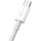 Cablu Date si Incarcare USB-A - USB-C Baseus Superior Series, 66W, 1m, Alb CATYS-02