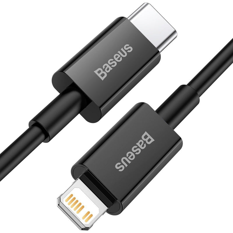 Cablu Date si Incarcare USB-C - Lightning Baseus Superior Series, 20W, 2m, Negru CATLYS-C01