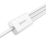 Cablu Incarcare USB-A - Lightning / microUSB / USB-C Baseus Superior Series, 20W, 1.2m, Alb CAMLTYS-02