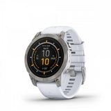 Ceas Sport / Smartwatch Garmin epix (Gen 2), 47mm, ediția Sapphire Titan, curea albă