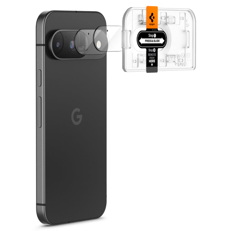 Folie de protectie Camera spate Spigen Optik pentru Google Pixel 9, Sticla Securizata, Set 2 bucati AGL08443