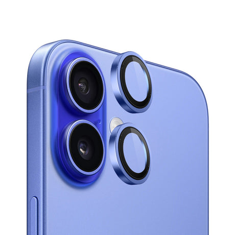 Folie de protectie Camera Spate Blueo Metal Frame pentru Apple iPhone 16 Plus / 16, Sticla securizata, Set 2 bucati
