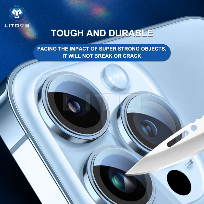 Folie de protectie Camera Spate Lito S+ pentru Apple iPhone 15 Pro Max / 15 Pro, Sticla securizata