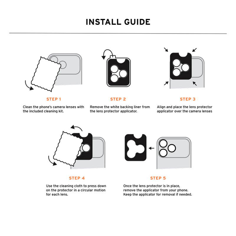 Folie de protectie Camera Spate Urban Armor Gear Shield pentru Apple iPhone 17 Pro Max / 17 Pro, Sticla Securizata