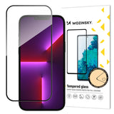 Folie de protectie Ecran WZK pentru Apple iPhone 15 Pro Max, Sticla Securizata, Full Glue, Case Friendly