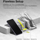 Folie de protectie Ecran Ringke Easy Slide pentru Samsung Galaxy S24 S921, Sticla Securizata, Full Glue, Set 2 bucati