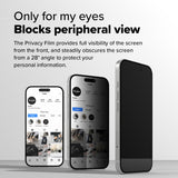 Folie de protectie Ecran Privacy Ringke Easy Slide pentru Apple iPhone 16 Pro Max, Sticla Securizata, Full Glue, Set 2 bucati