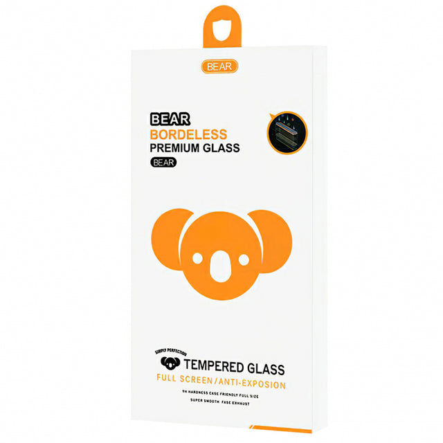Folie de protectie Ecran Bear Borderless pentru Apple iPhone 16, Sticla Securizata, Full Glue
