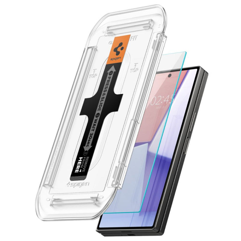 Folie de protectie Ecran Spigen EZ FIT pentru Samsung Galaxy Z Fold6 F956, Sticla Securizata, Full Glue, Set 2 bucati, 2.5D, Ecr