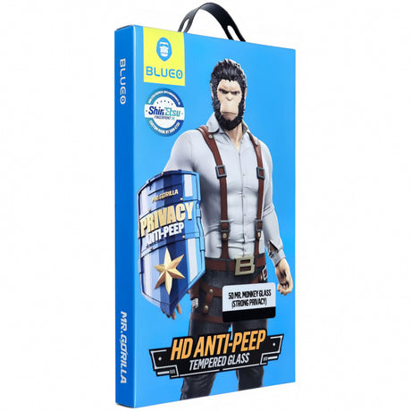 Folie de protectie Ecran Privacy Mr. Monkey Glass pentru Apple iPhone 16 Pro Max, Sticla Securizata, Full Glue, 5D - Default Title - NotebookGsm