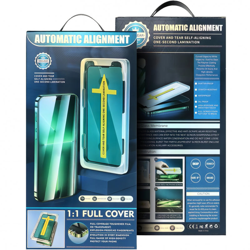 Folie de protectie Ecran OEM Automatic Alignment pentru Apple iPhone 16, Sticla Securizata, Full Glue, 5D