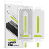 Folie de protectie Ecran Ringke Easy Slide pentru Samsung Galaxy S24 Ultra S928, Sticla Securizata, Full Glue, Set 2 bucati