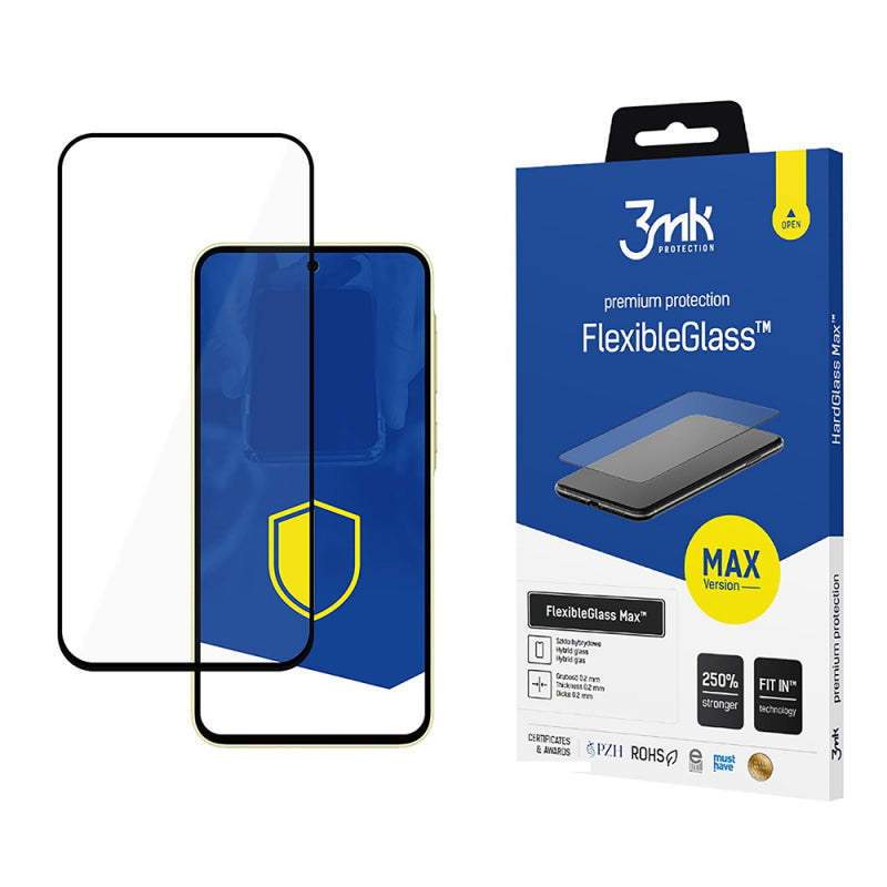 Folie de protectie Ecran 3MK FlexibleGlass Max pentru Samsung Galaxy A35 5G A356, Sticla Flexibila, Full Glu
