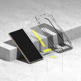 Folie de protectie Ecran Ringke Easy Slide pentru Samsung Galaxy S24 Ultra S928, Sticla Securizata, Full Glue, Set 2 bucati
