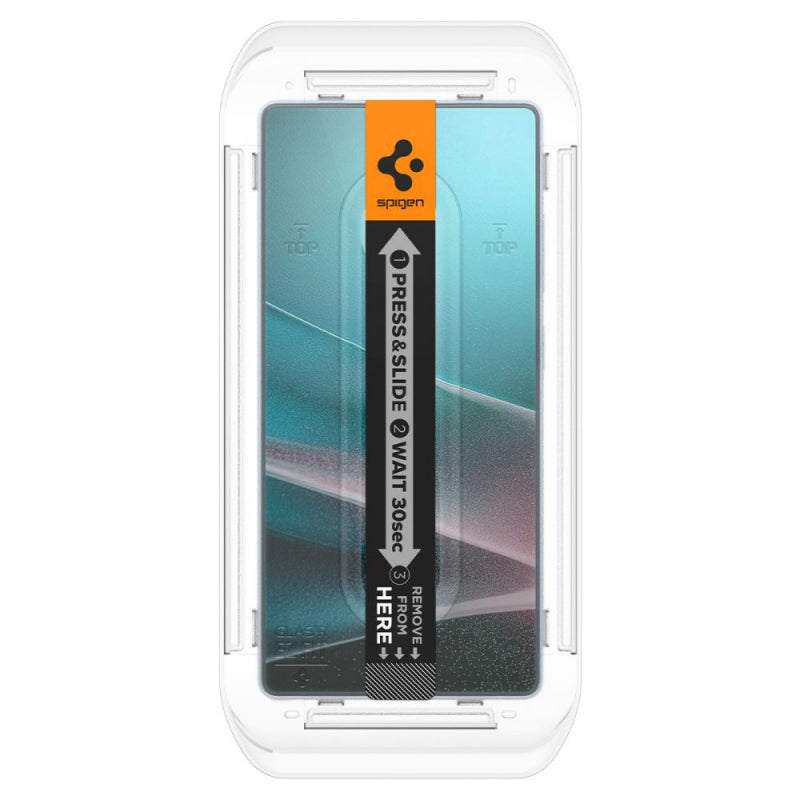 Folie de protectie Ecran Privacy Spigen EZ FIT pentru Samsung Galaxy S25 Ultra S938, Sticla Securizata, Full Glue, Set 2 bucati
