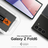 Folie de protectie Ecran Spigen EZ FIT pentru Samsung Galaxy Z Fold6 F956, Sticla Securizata, Full Glue, Set 2 bucati, 2.5D, Ecr