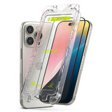 Folie de protectie Ecran Ringke Easy Slide pentru Apple iPhone 16 Pro Max, Sticla Securizata, Full Glue, Set 2 bucati