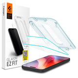 Folie de protectie Ecran Spigen EZ FIT pentru Apple iPhone 16 Pro Max, Sticla Securizata, Full Glue, Set 2 bucati AGL07907